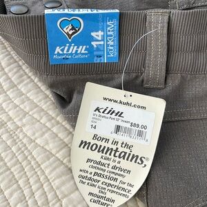 Women’s Kuhl Strattus Pant size 14 32” inseam olive green